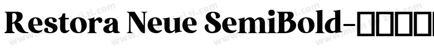 Restora Neue SemiBold字体转换